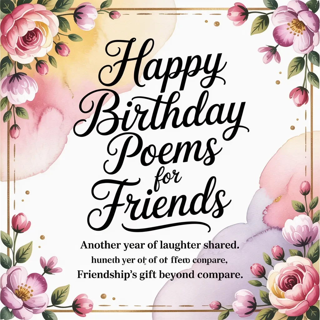  Happy Birthday Poems for Friends
