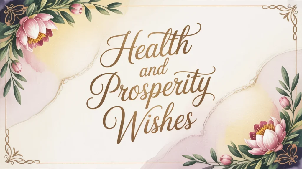 Premium and Luxury Health and Prosperity Wishes