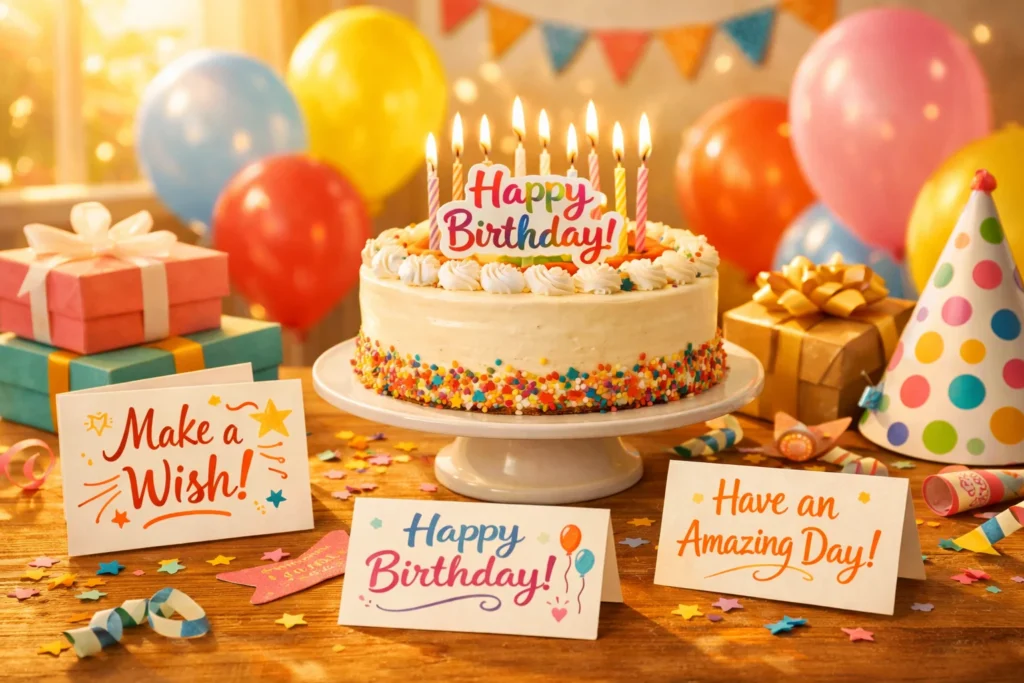 Birthday Wishes for Sunshine with bright birthday scene and joyful message intent