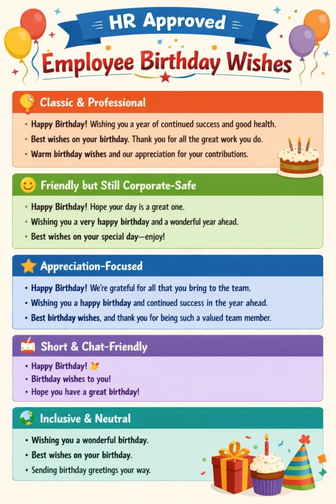 HR Approved Employee Birthday Wishes