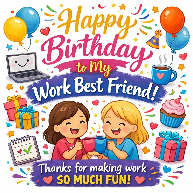 Wishes for Colleague Or work best Friend