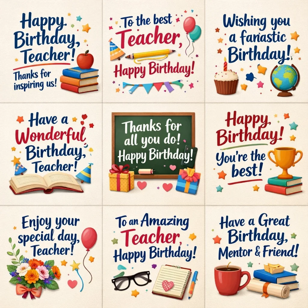 Birthday Messages for Teacher