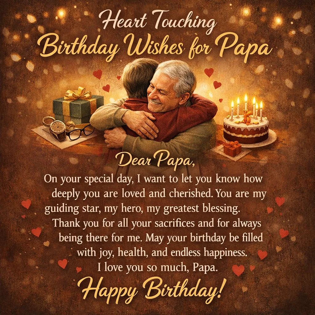 Heart Touching Birthday Wishes for Papa