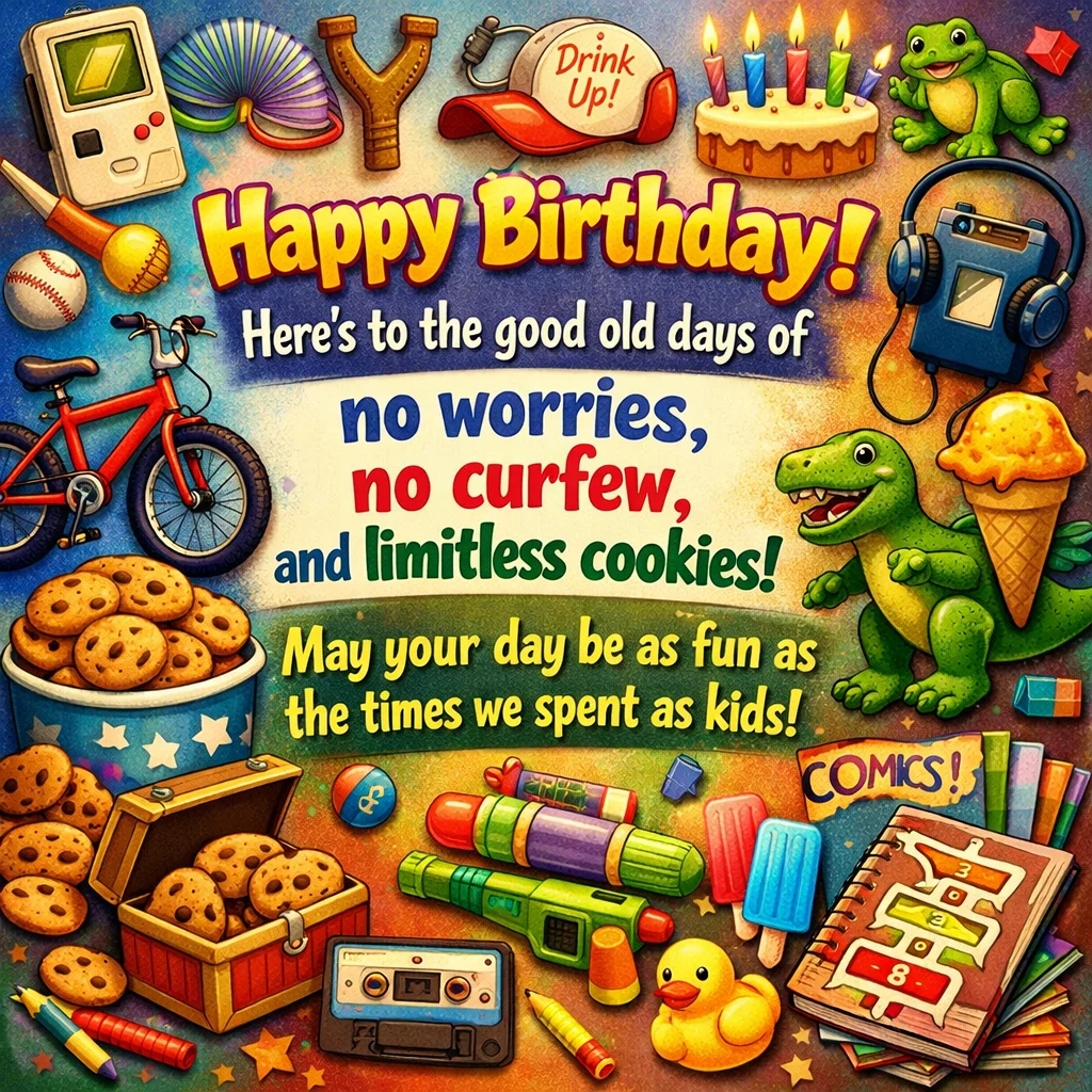 Funny Birthday Wishes About Childhood