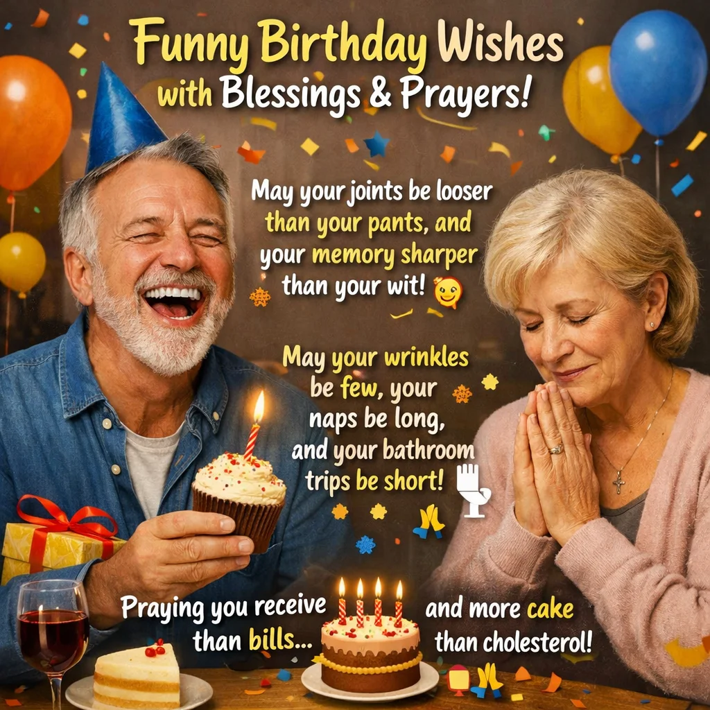 Funny Birthday Wishes with Blessings and Prayers