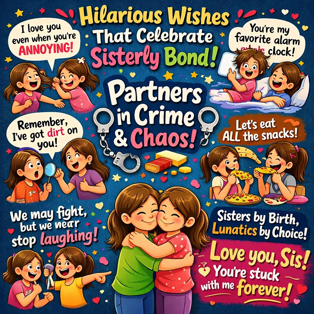 Hilarious Wishes That Celebrate Sisterly Bond