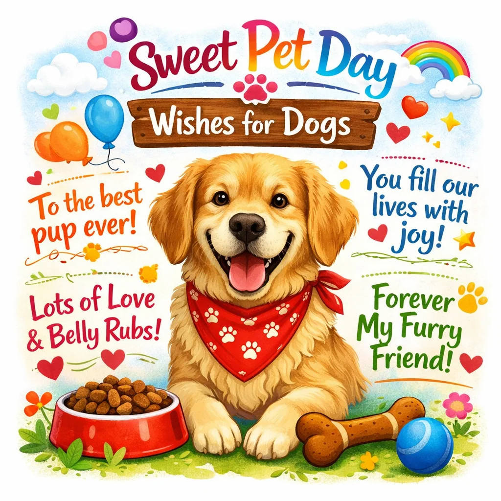 Pet Day Wishes for Dogs