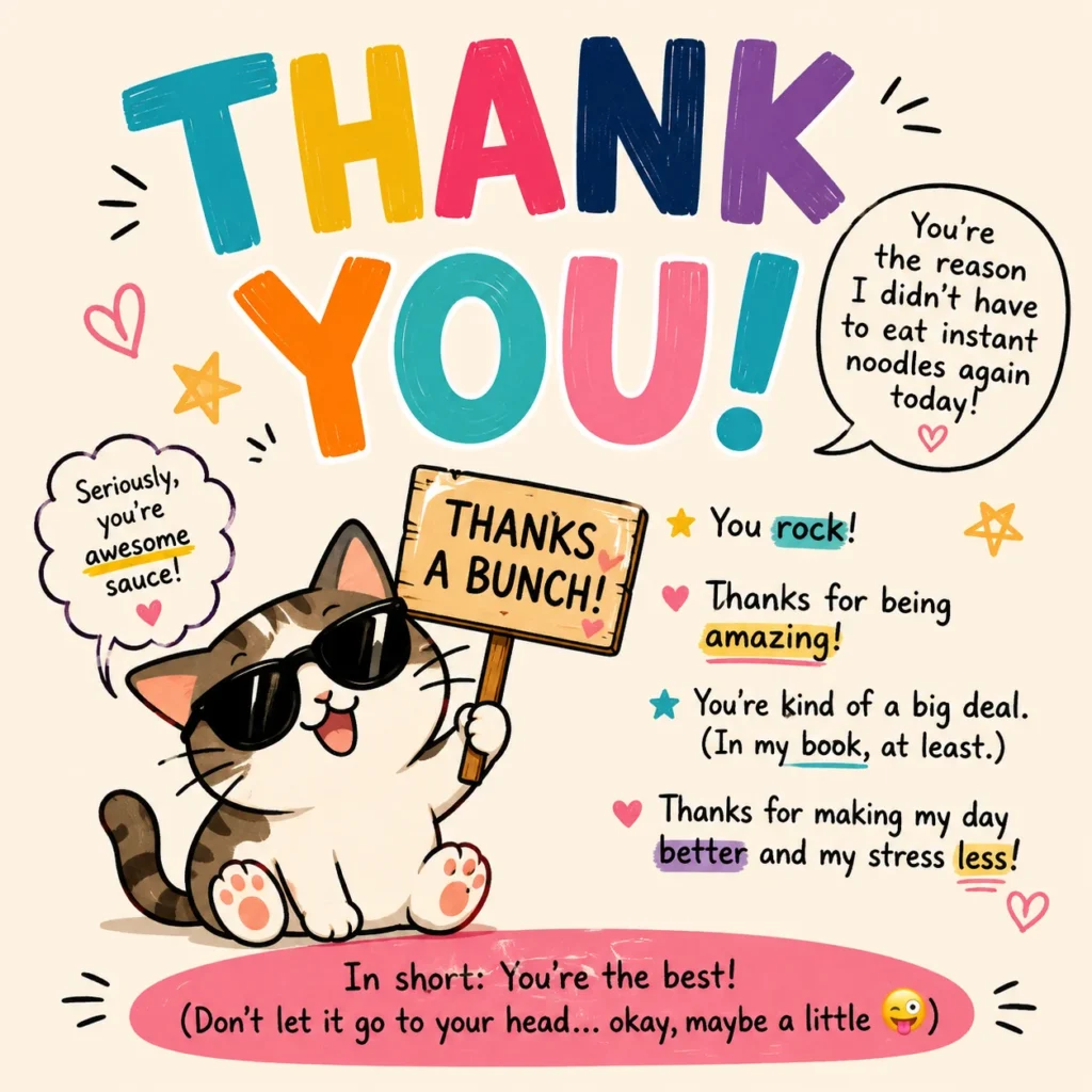 Funny Thank You Messages