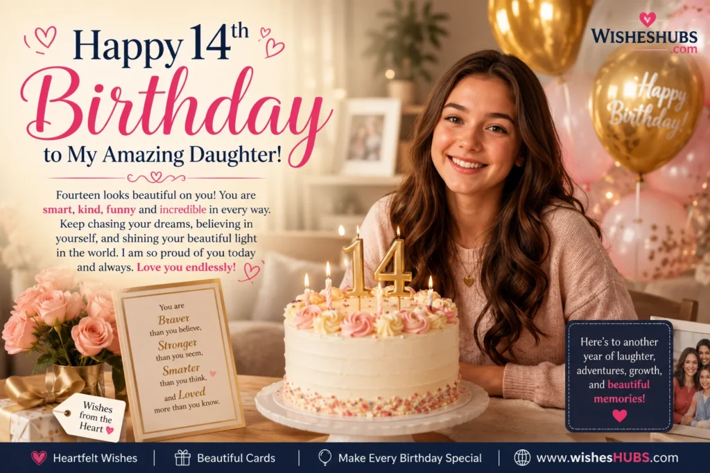 Birthday wishes for 14 Year old daughter
