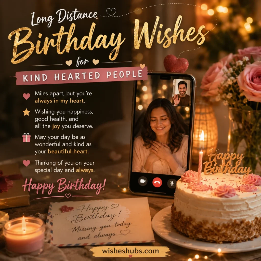 Long Distance Birthday Wishes for Kind Hearted People