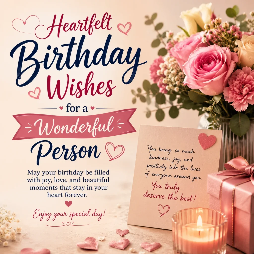 Heartfelt Birthday Wishes for a Wonderful Person