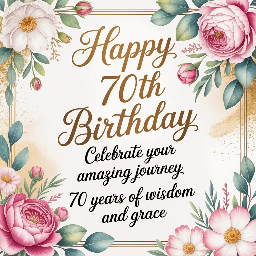 Inspirational 70th Birthday Wishes