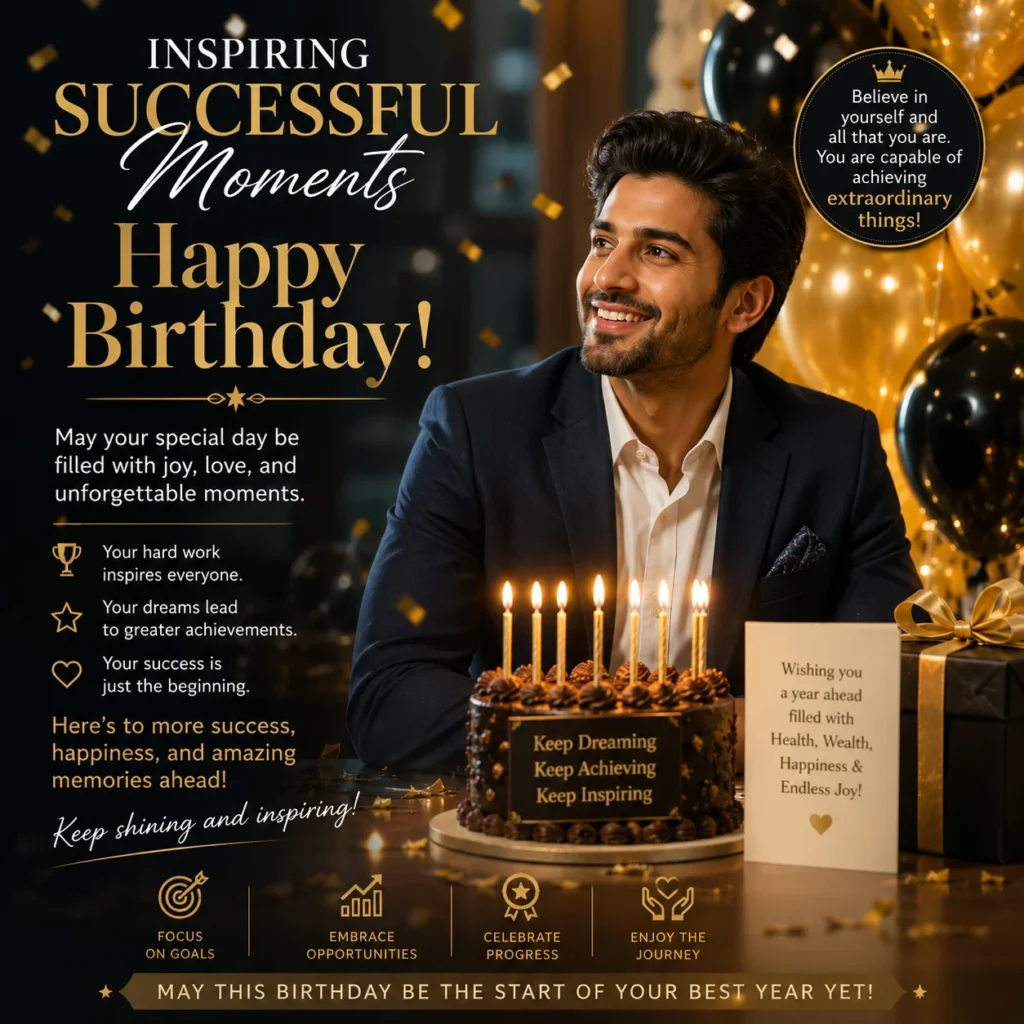 Inspiring Successful Moments Birthday Wishes