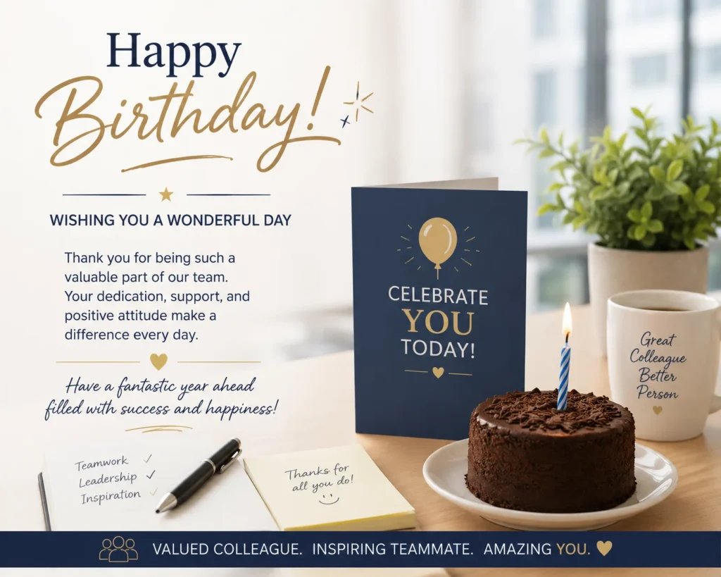 respected person birthday or Colleague 