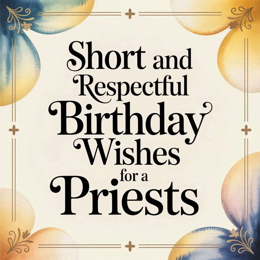 Short and Respectful Birthday wishes for a Priests