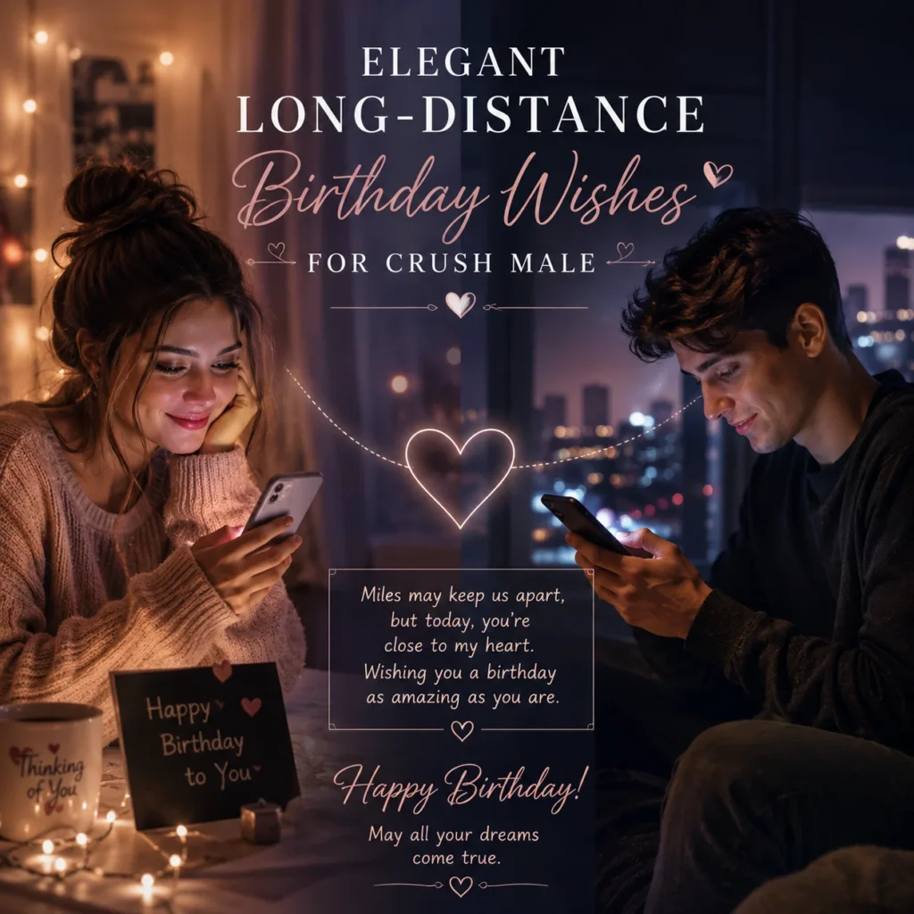 Elegant Long-Distance Birthday Wishes for Crush Male