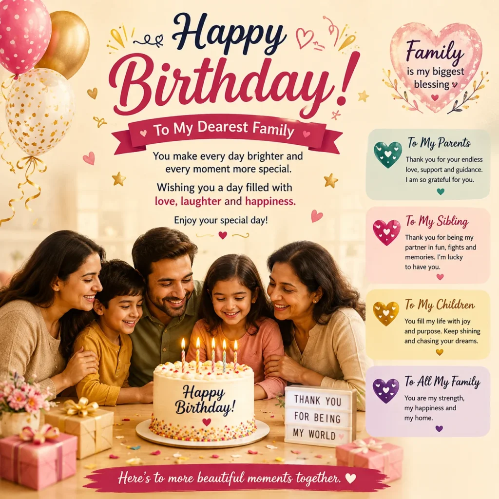 Birthday Wishes for Family Members