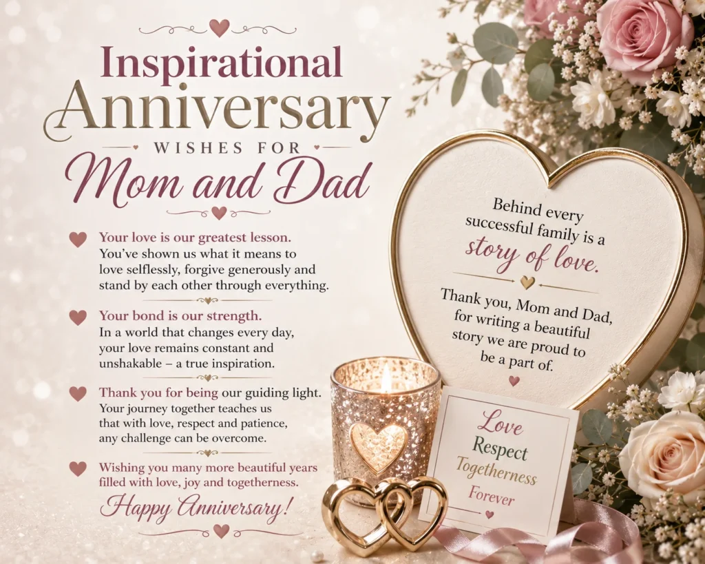 Inspirational Anniversary Wishes for Mom and Dad