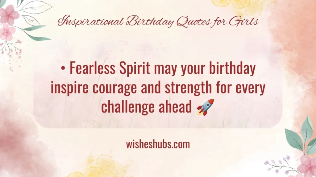 Inspirational Birthday Quotes for Girls