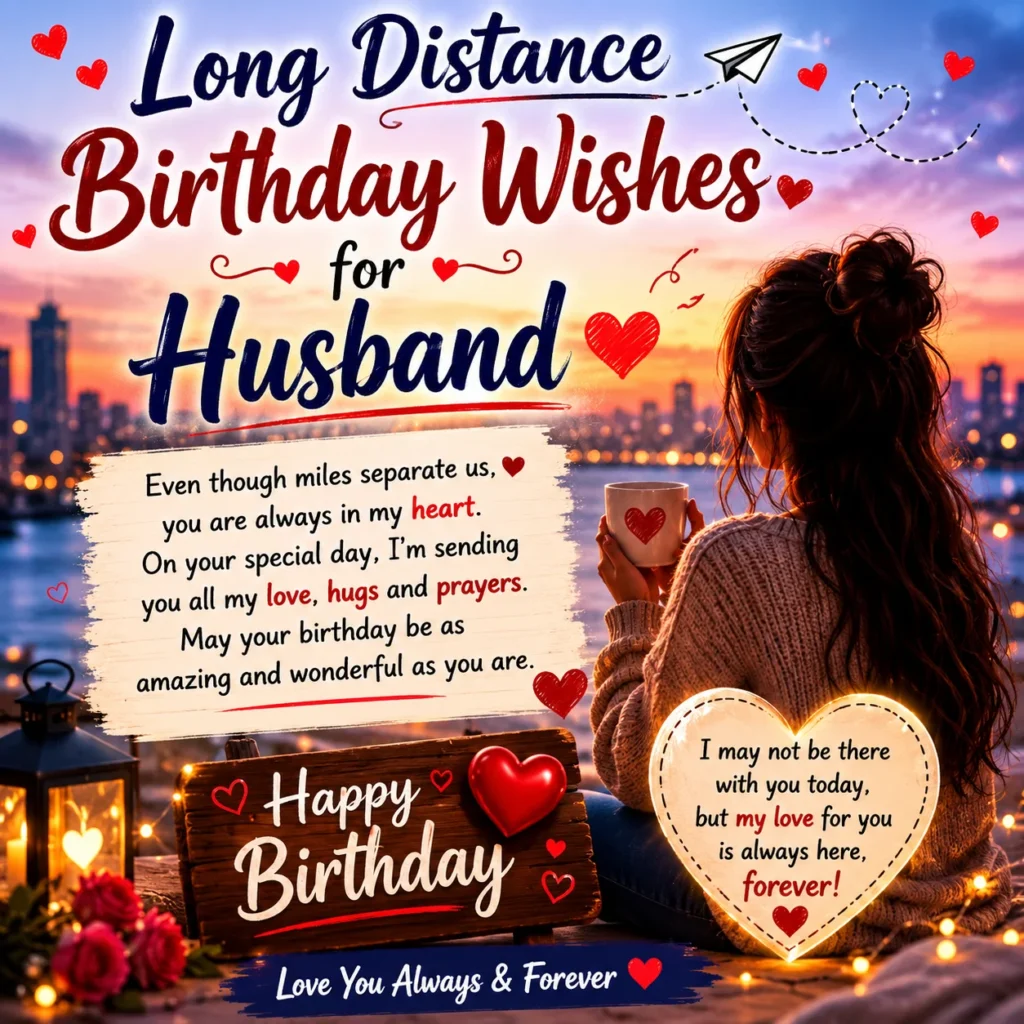 Long Distance Birthday Wishes for Husband