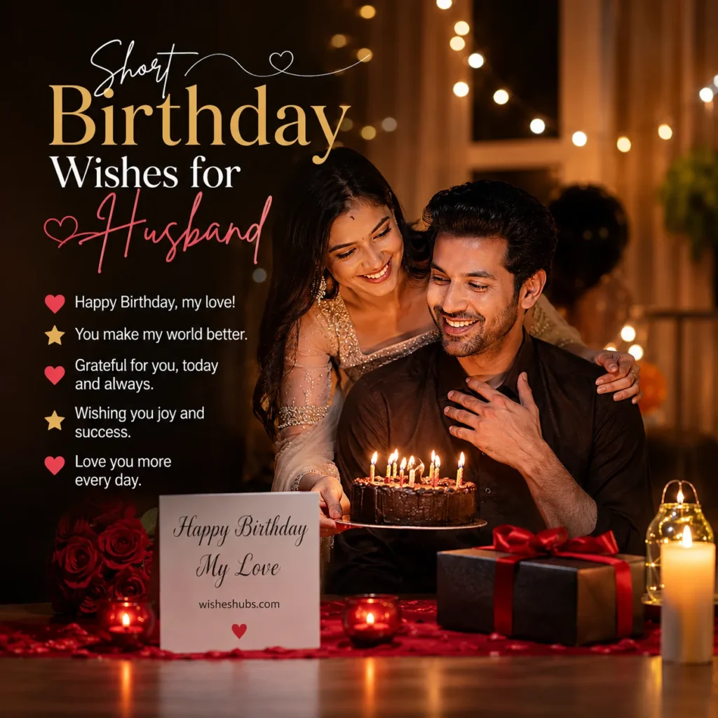 Short Birthday Wishes for Husband