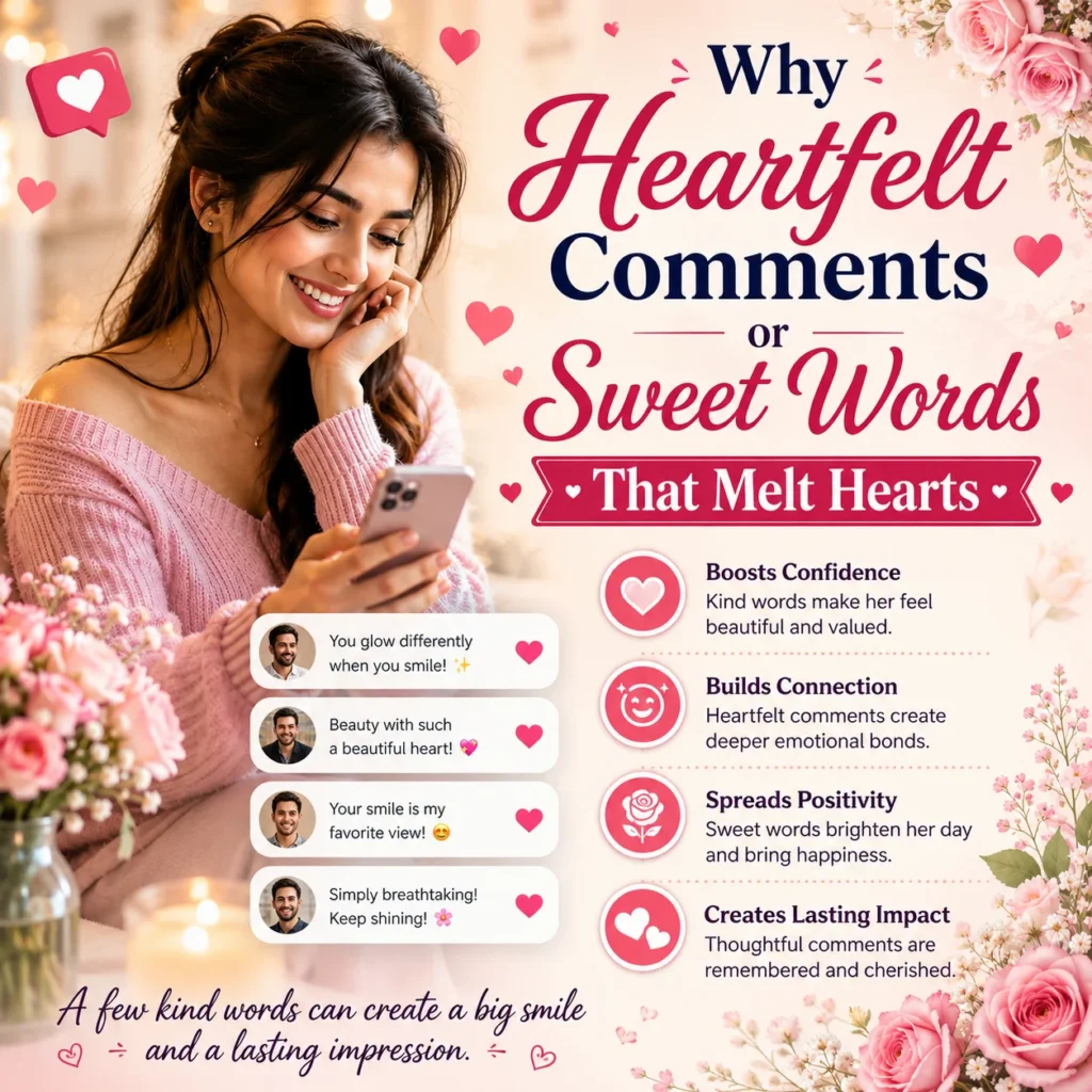 Why Heartfelt Comments on Girl Friend Picture or  Sweet Words That Melt Hearts