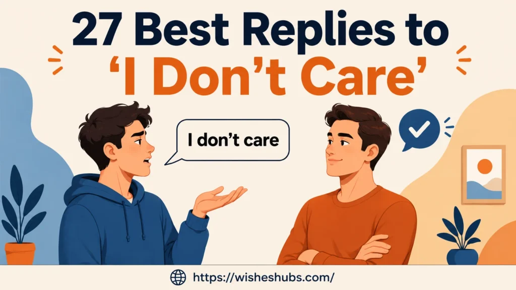 Best Replies to "I Don't Care"
