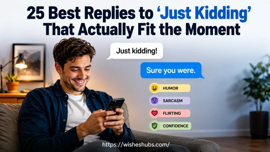 Replies to “Just Kidding”
