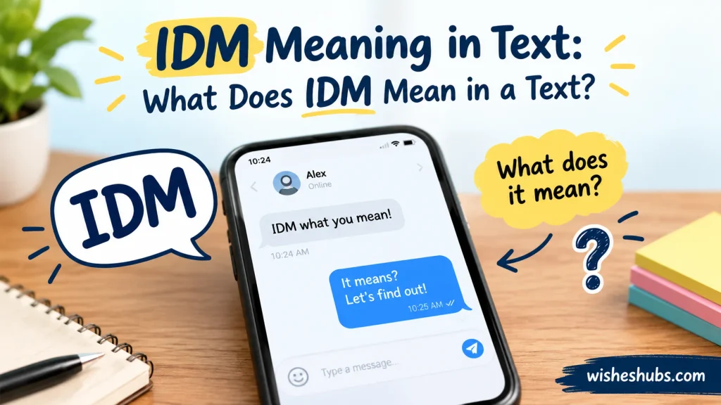 IDM Meaning in Text: What Does IDM Mean in a Text?