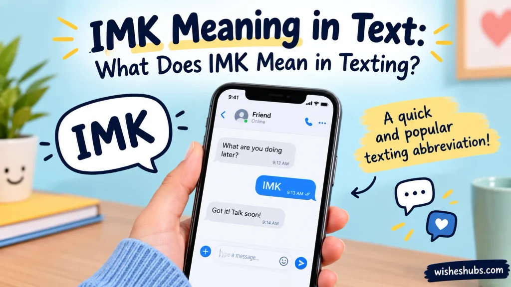 IMK Meaning in Text: What Does IMK Mean in Texting?